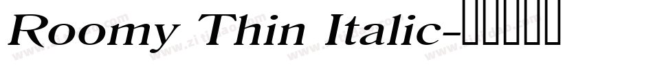 Roomy Thin Italic字体转换